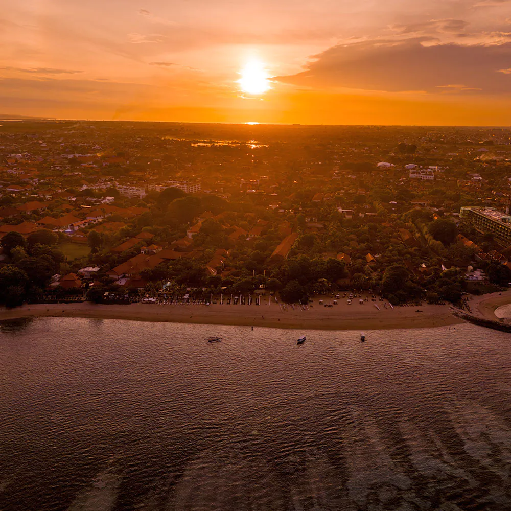 A beautiful sunset in Sanur, Bali